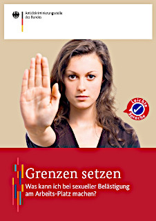 Cover Broschüre "Grenzen setzen" in Leichter Sprache